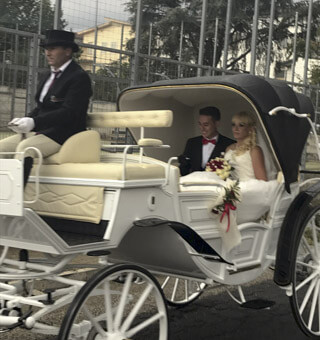 Matrimonio con carrozza Maria Paola e Stefano